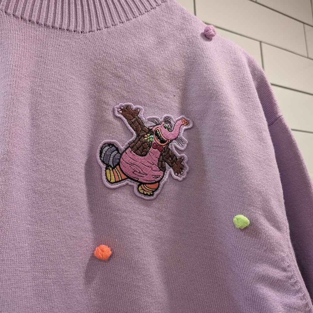 Disney Lilac Sweater with Patch And Pom Poms XL